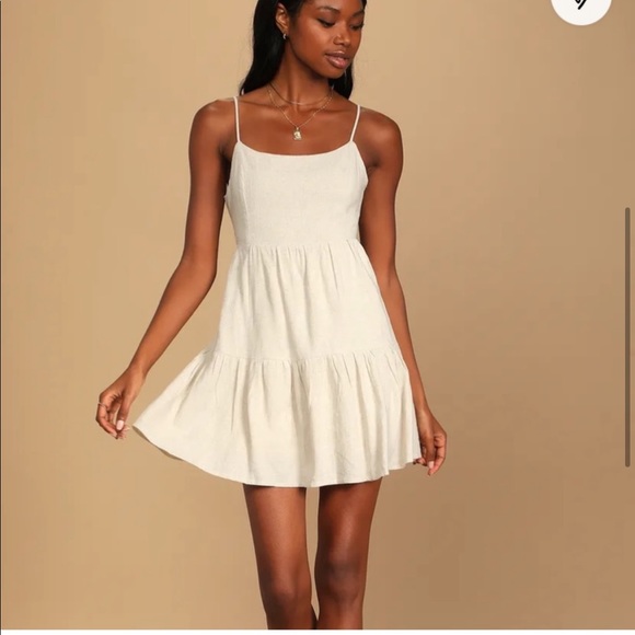 SOLD OFF POSH- Lulus Tie Back “Mini” Dress - Picture 3 of 10